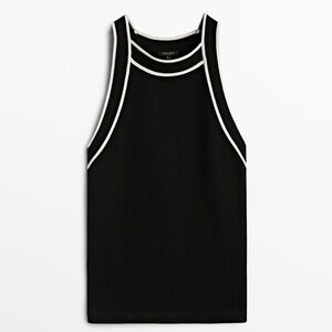Massimo Dutti Sleeveless Contrast Top
